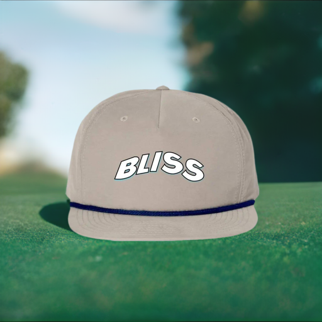 Hole in One Rope Hat - (light grey/navy)